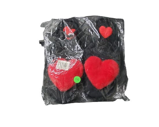 Pantuflas corazón rojo