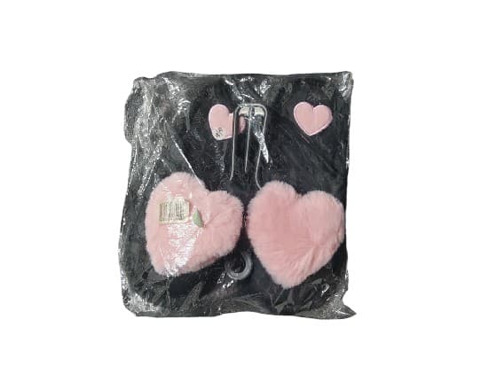 Pantuflas corazón rosado